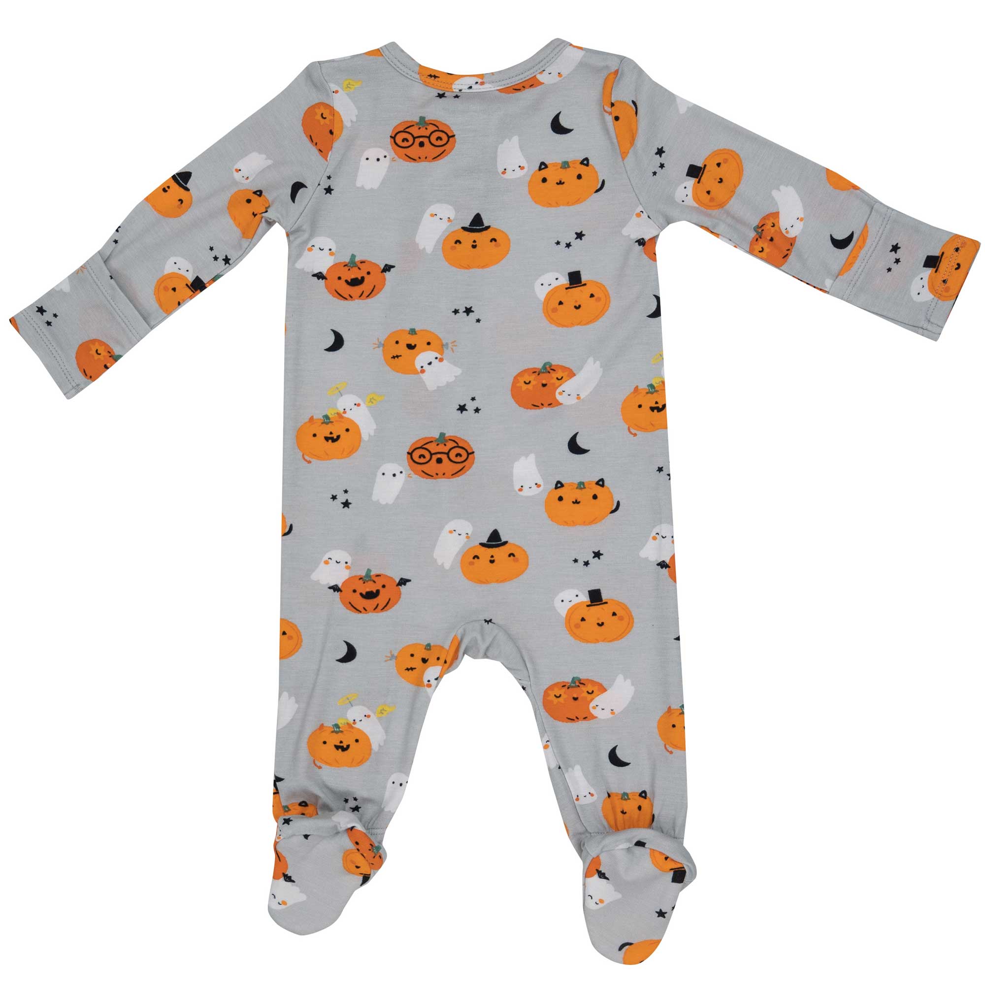 Angel Dear Halloween Zipper Footie - Pumpkins and Ghosts