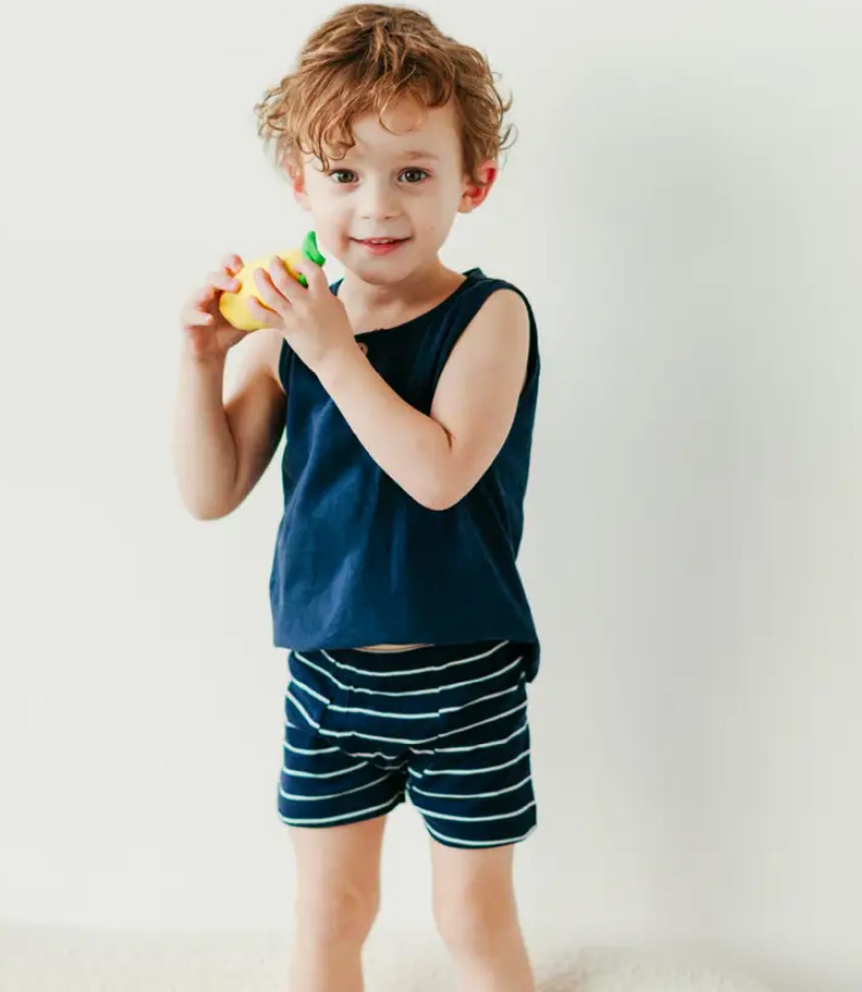 Under the Nile Organic Boys Boxer Briefs - Navy Stripe
