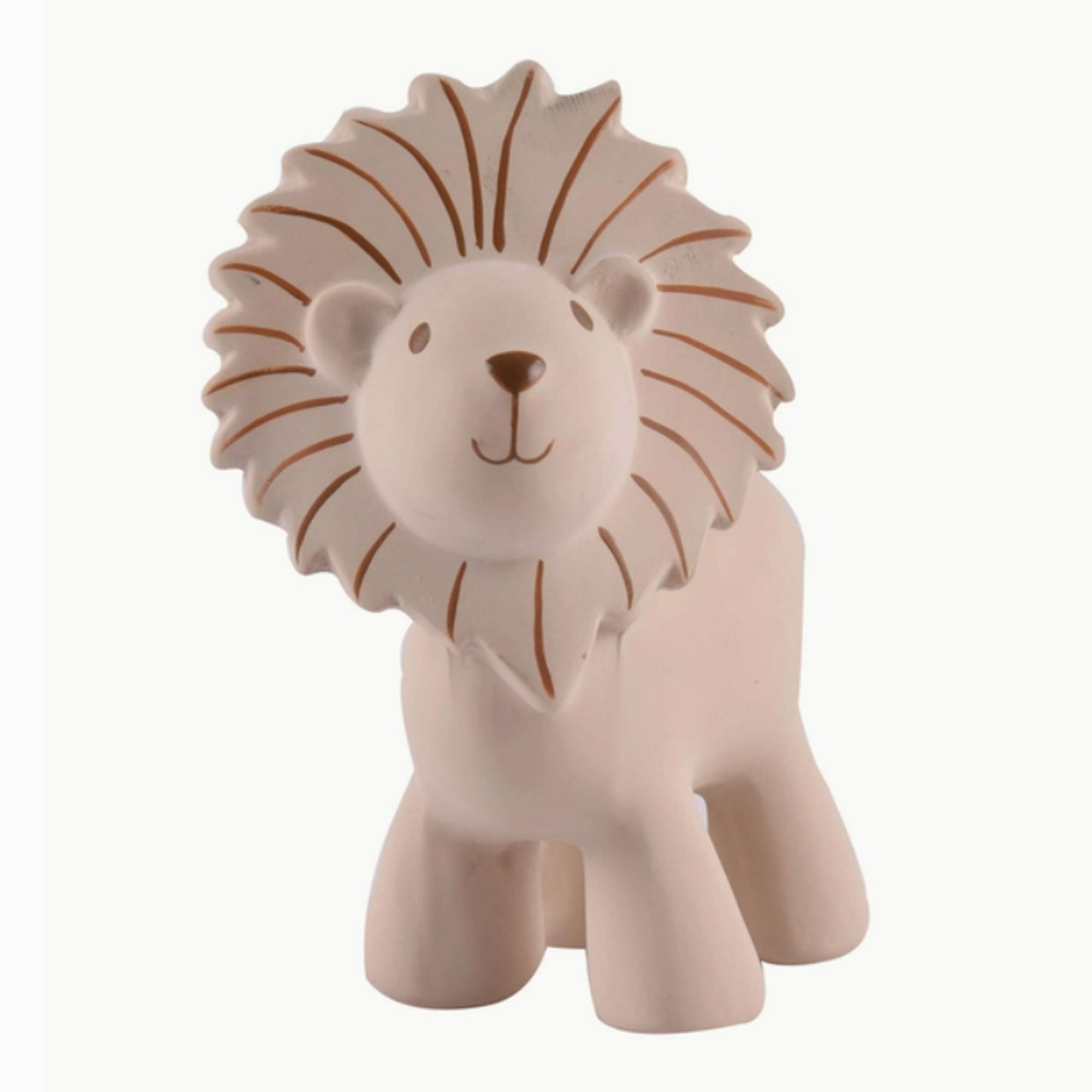 Tikiri Toys Natural Rubber Teether, Rattle & Bath Toy - Lion