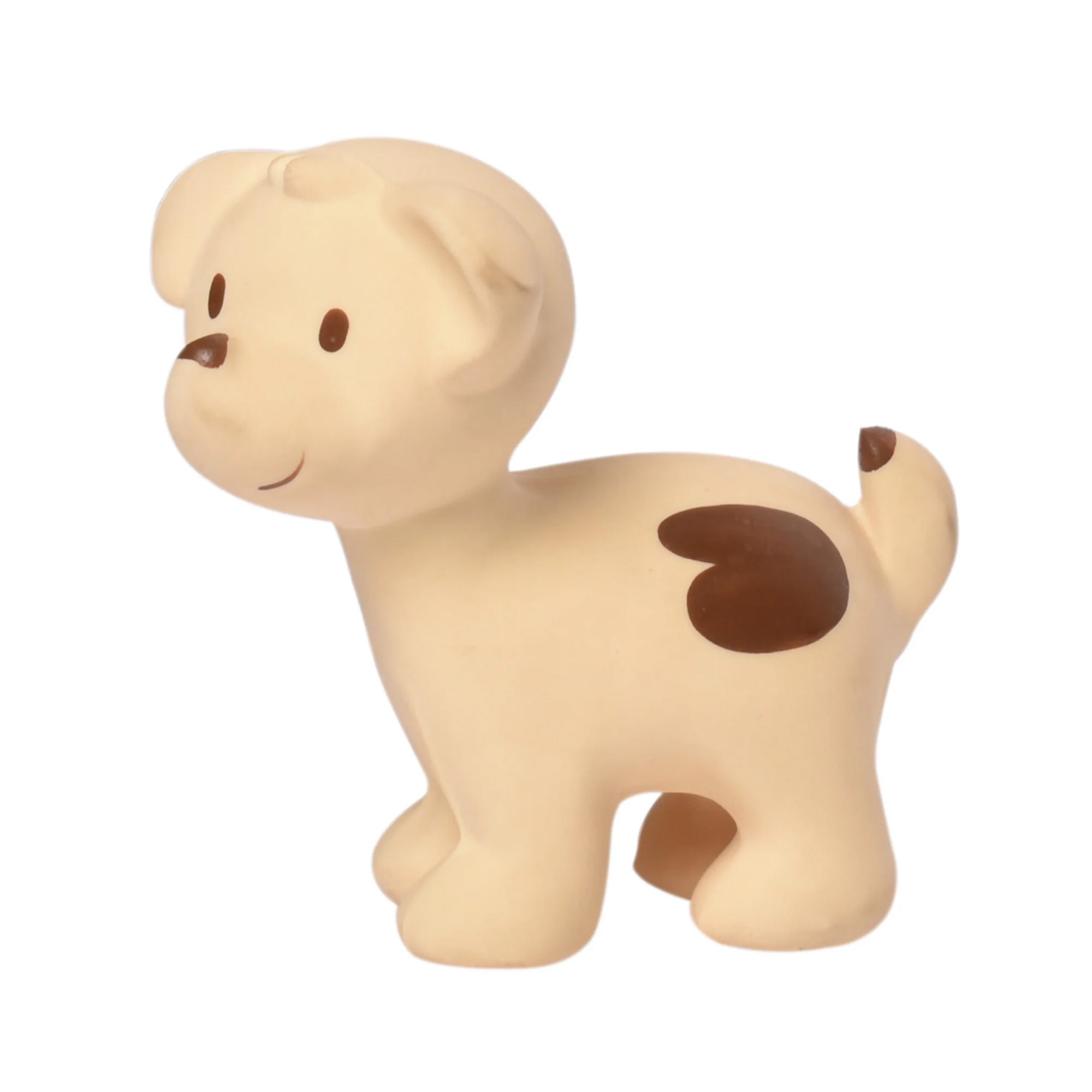Tikiri Toys Natural Rubber Teether, Rattle & Bath Toy - Puppy
