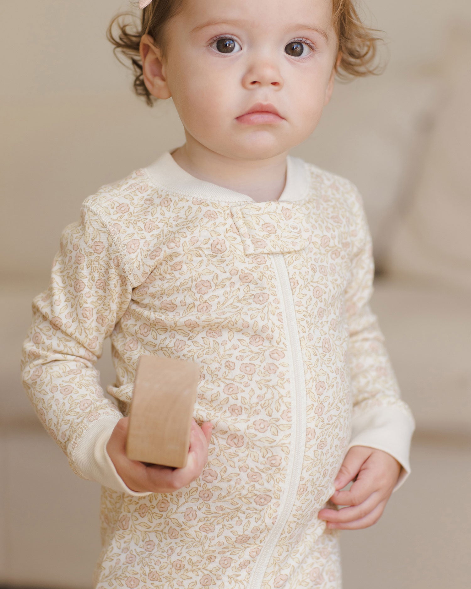 Quincy Mae Organic Zip Long Sleeve Sleeper | Primrose