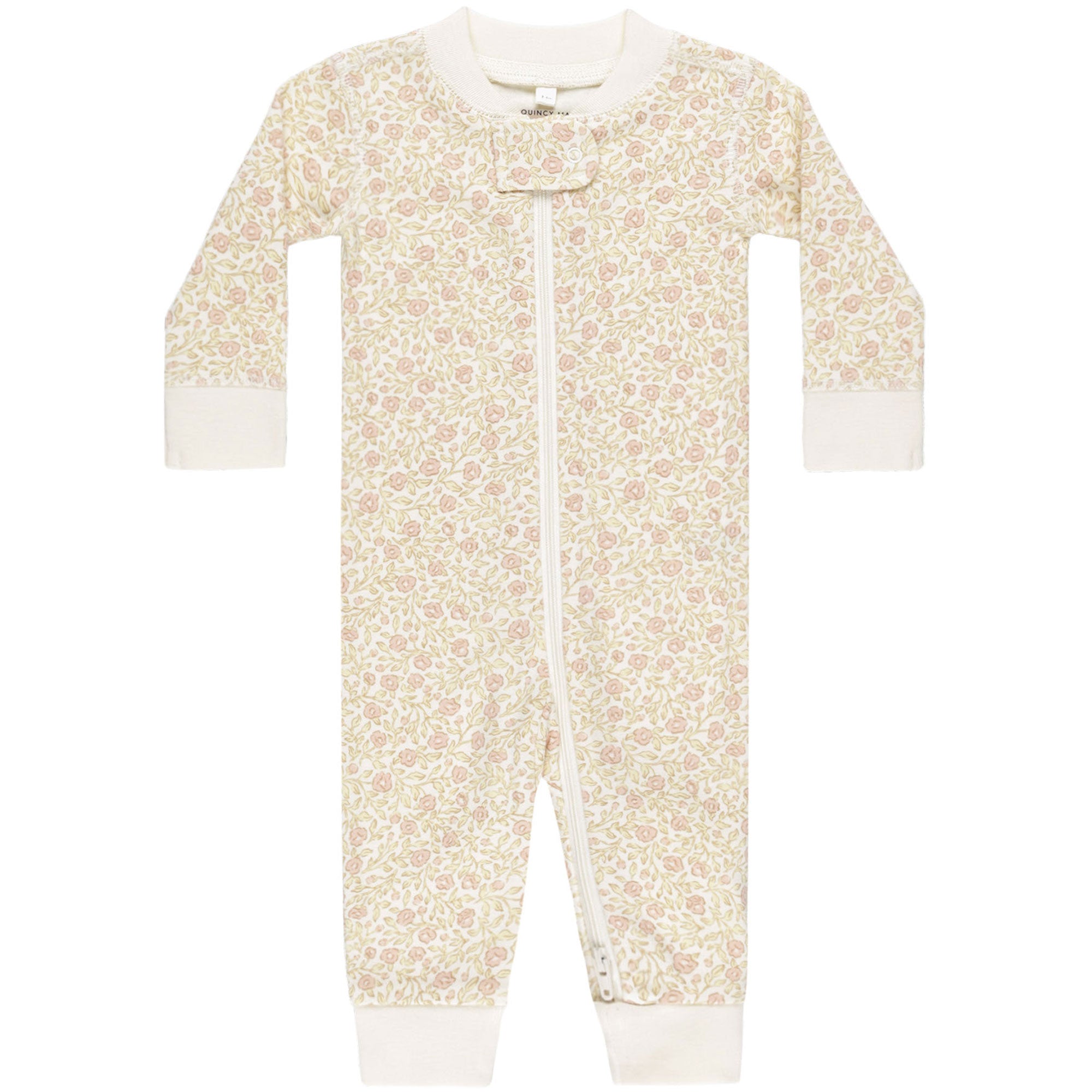 Quincy Mae Organic Zip Long Sleeve Sleeper | Primrose