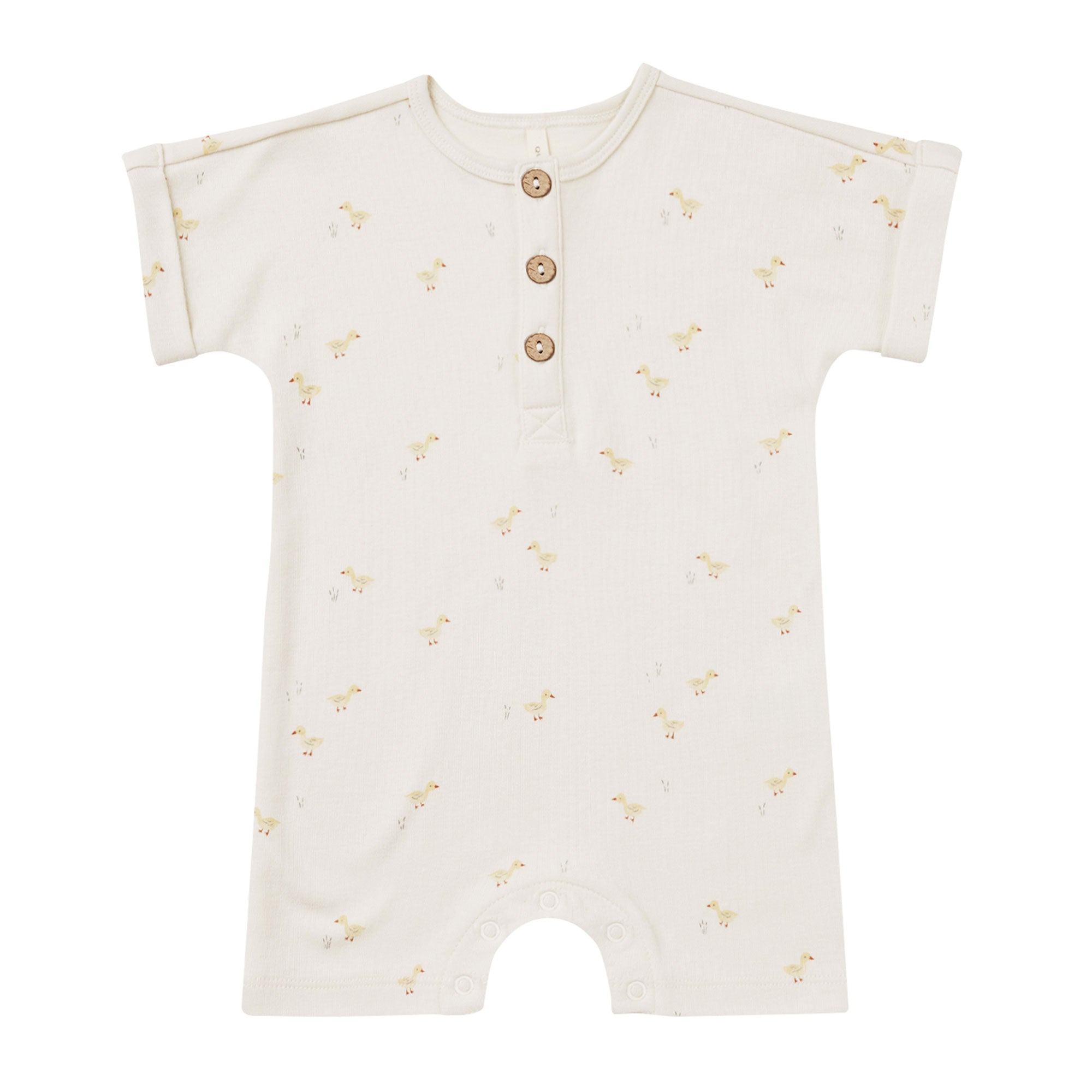 Quincy Mae Organic Short Sleeve One-Piece | Ducks