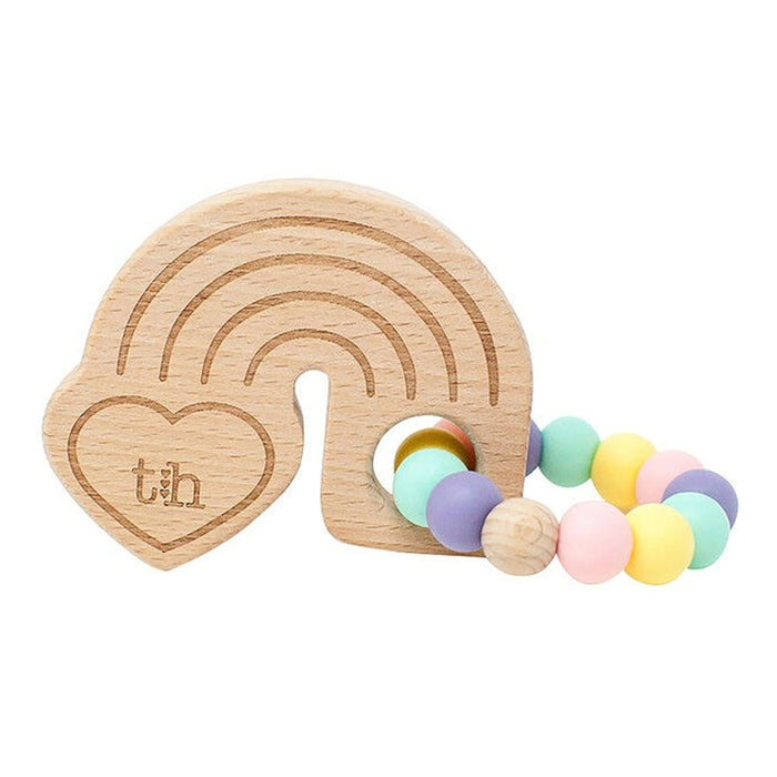 Three Hearts Rainbow Teether - Baby's Breath