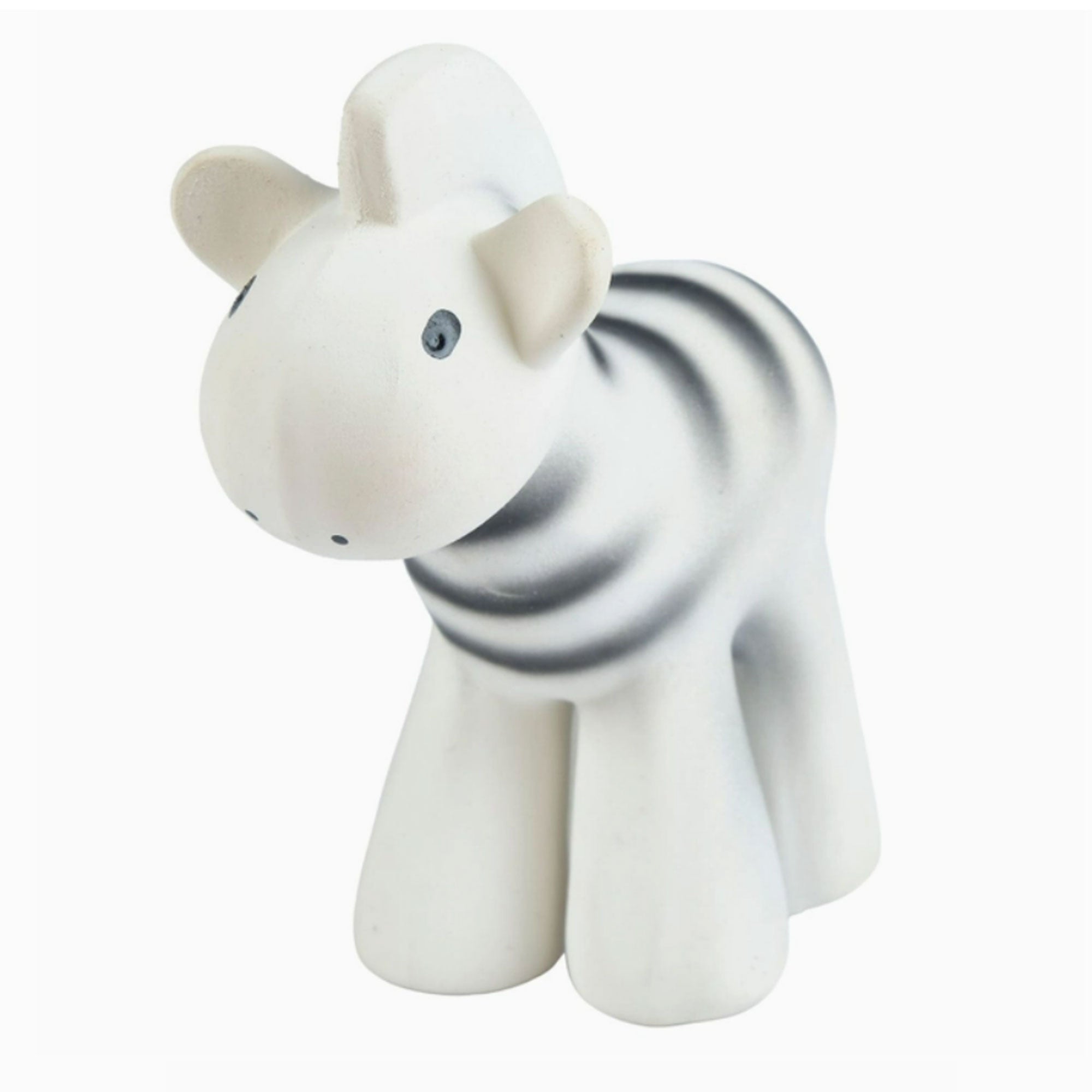 Tikiri Toys Natural Rubber Teether, Rattle & Bath Toy - Zebra