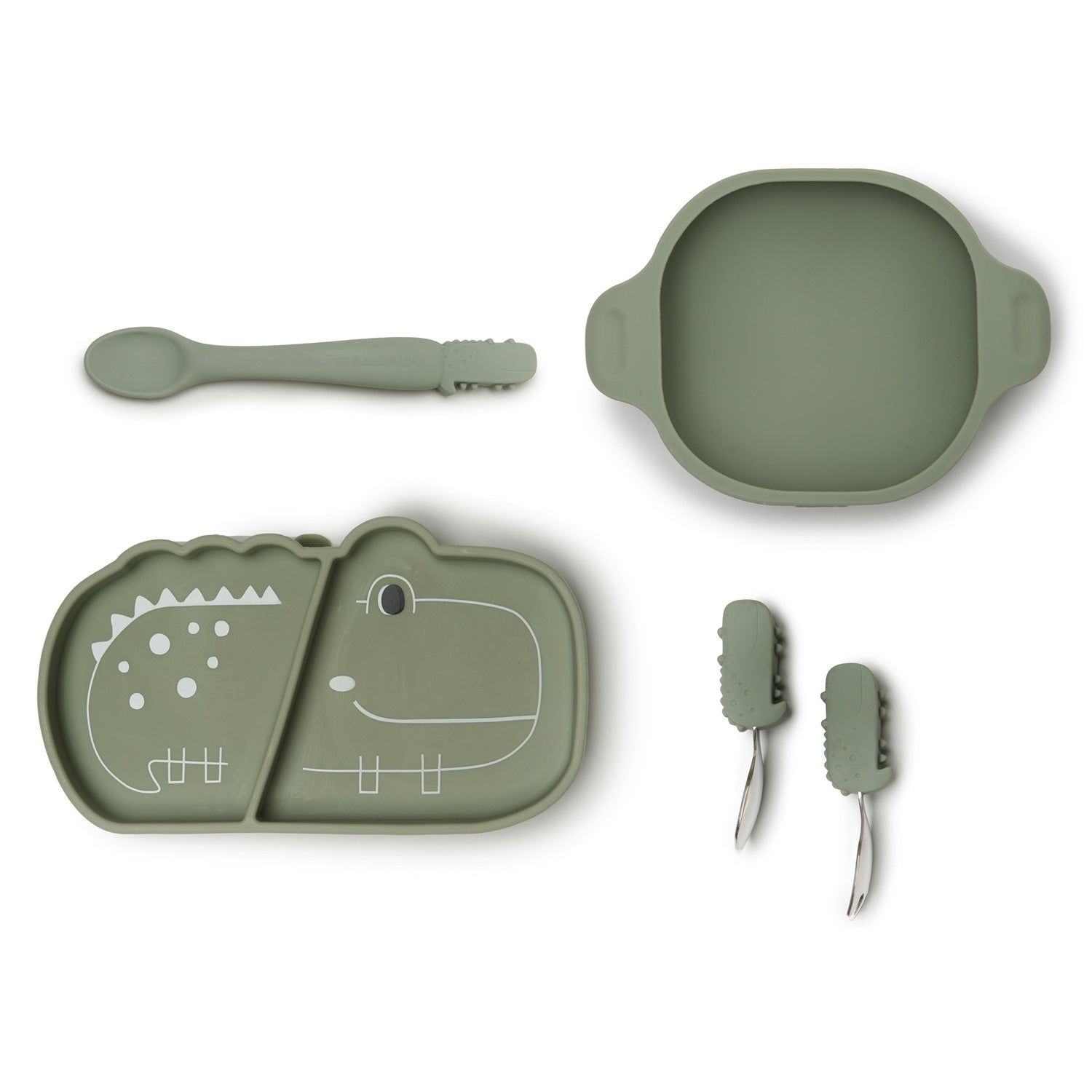 Loulou Lollipop Silicone Infant Feeding Spoon - Alligator