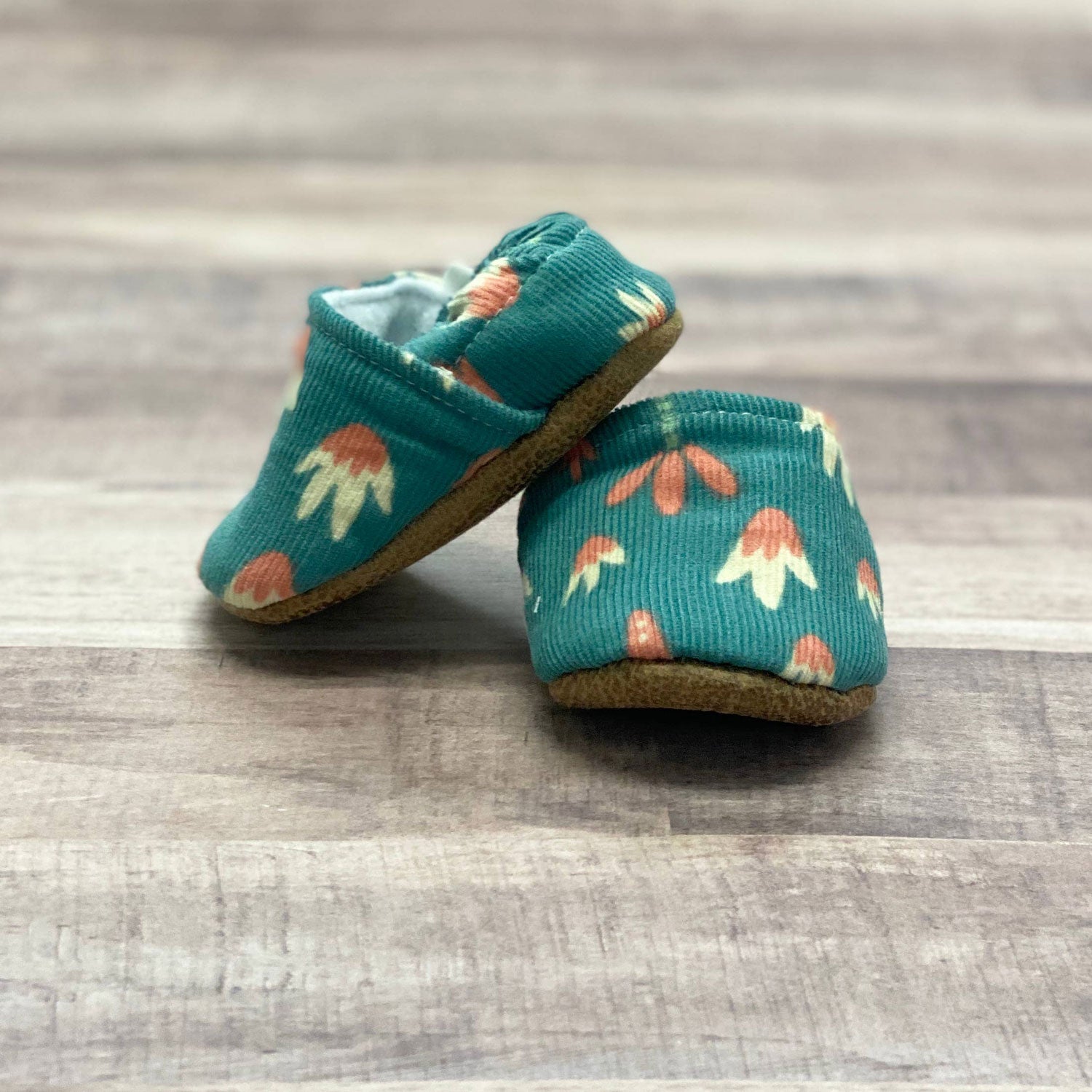 Baby Moccasins - Autumn Floral Bud