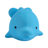 Tikiri Toys Natural Rubber Teether, Rattle & Bath Toy - Dolphin