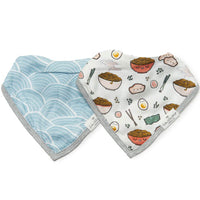 Loulou Lollipop Muslin Bandana Bib Set - Ramen