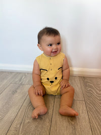 Turtledove London Organic Bubble Romper - Mouse Face