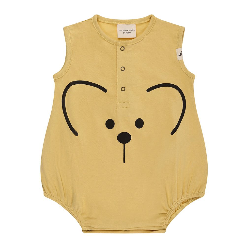 Turtledove London Organic Bubble Romper - Mouse Face