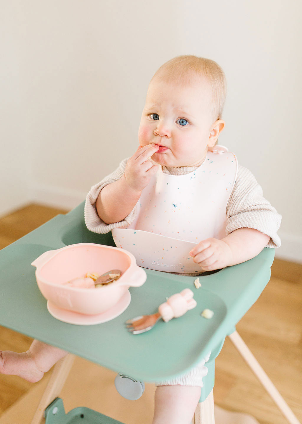 Loulou Lollipop Toddler Learning Spoon And Fork Set - Bunny