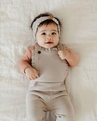 L'ovedbaby Organic Corduroy Ruffle Romper - Fog