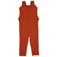 L'ovedbaby Organic Corduroy Ruffle Romper - Paprika