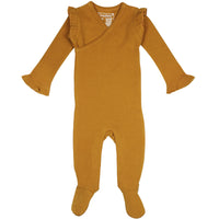 L'ovedbaby Organic Corduroy Wrap Baby Footie - Butterscotch