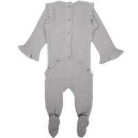 L'ovedbaby Organic Corduroy Wrap Baby Footie - Fog