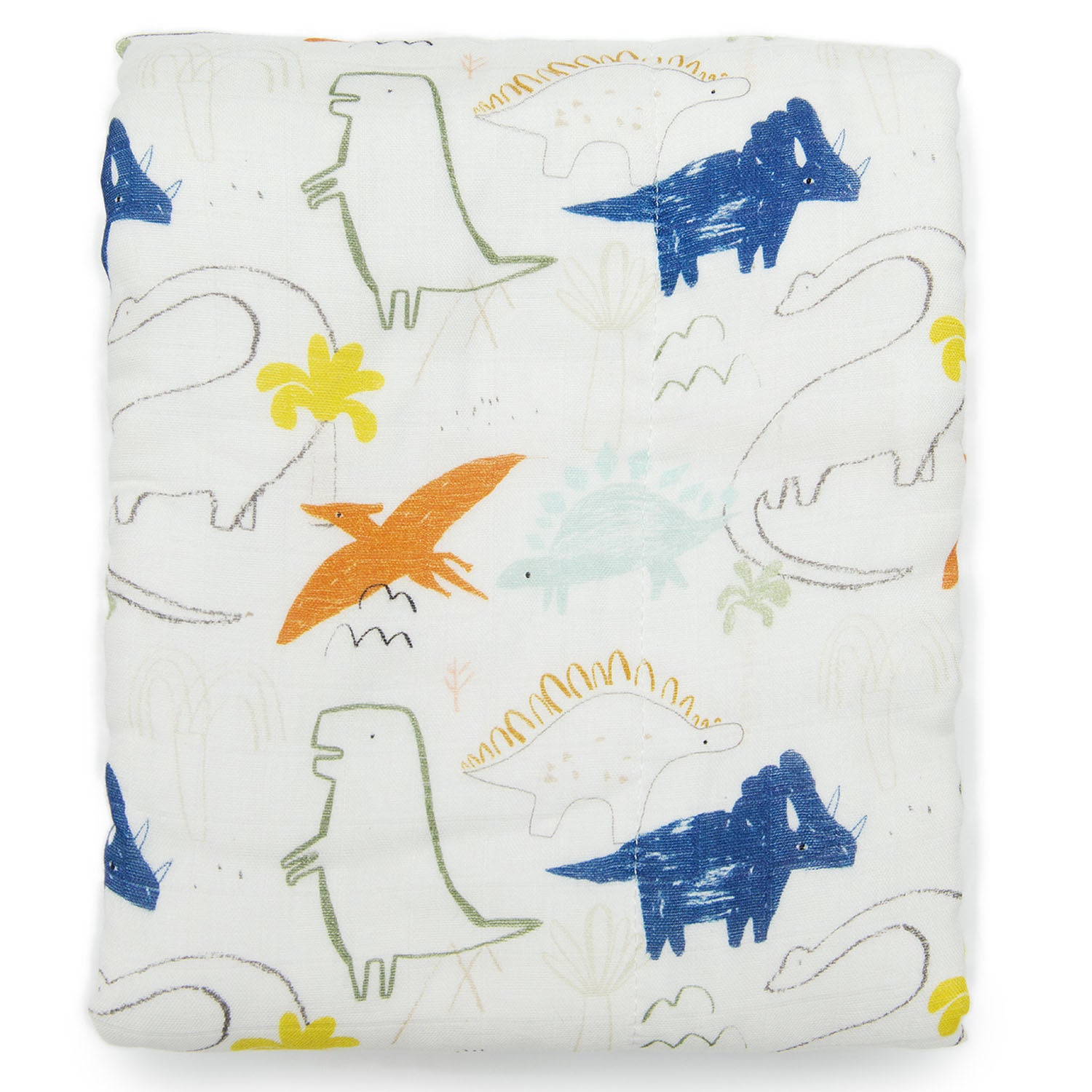 Loulou Lollipop Bamboo Muslin Fitted Crib Sheet Dinoland