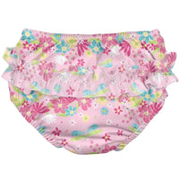 Ruffle Snap Reusable Swimsuit Diaper - Dragonfly Floral