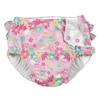 Ruffle Snap Reusable Swimsuit Diaper - Dragonfly Floral