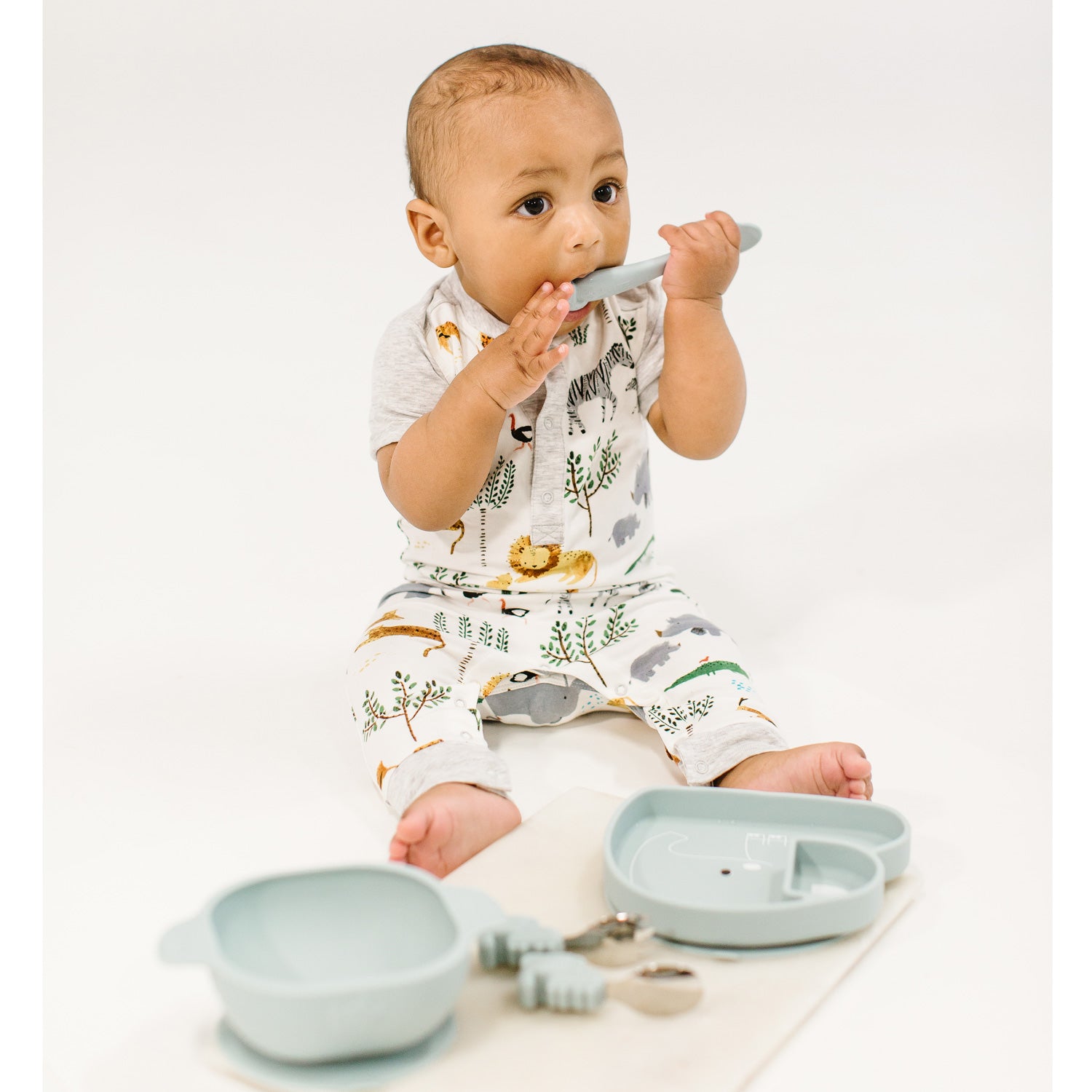 Loulou Lollipop Silicone Infant Feeding Spoon - Elephant