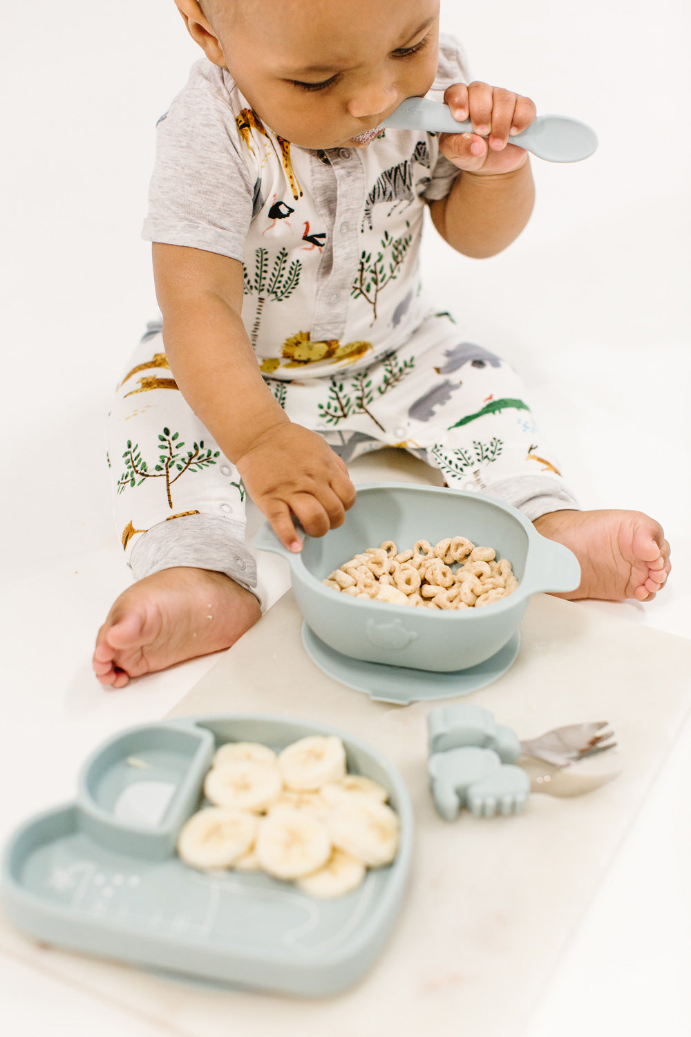Loulou Lollipop Silicone Infant Feeding Spoon - Elephant