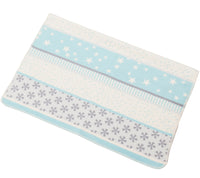 David Fussenegger Organic Baby Blanket Floral Blue