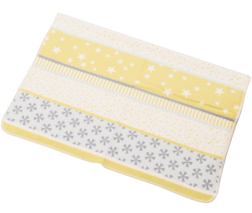 David Fussenegger Organic Stroller Blanket Floral Yellow