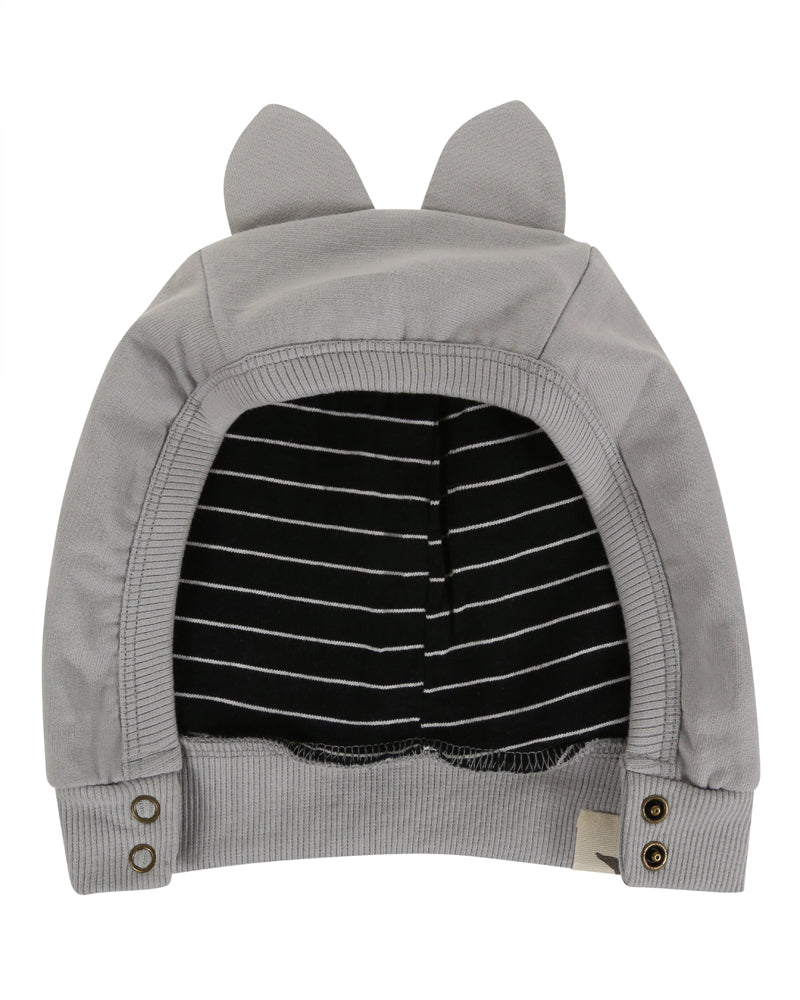 Turtledove London Organic Grey Sweat Animal Hat