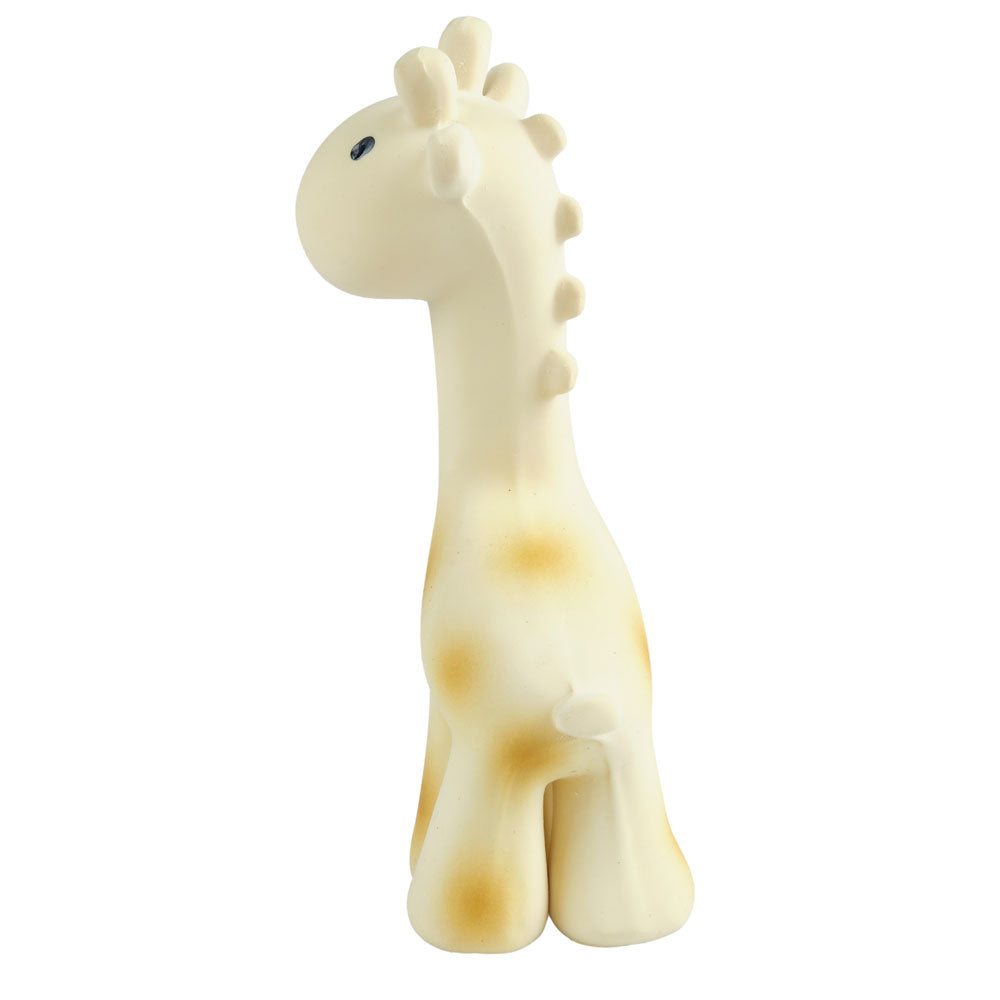 Tikiri Toys Natural Rubber Rattle, Teether & Bath Toy - Giraffe