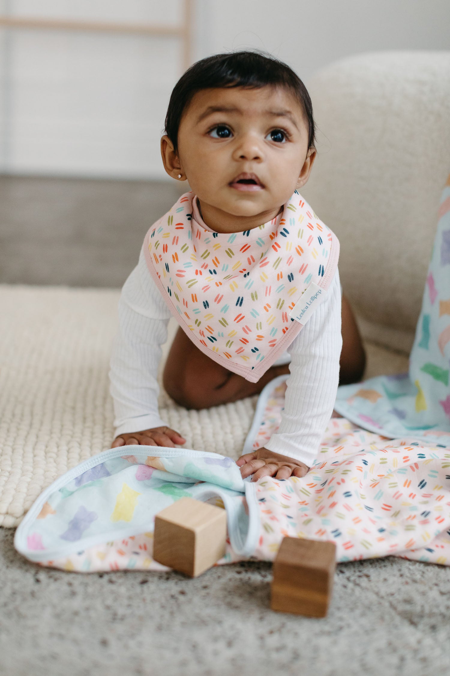 Loulou Lollipop Muslin Bandana Bib Set - Gummy Bear