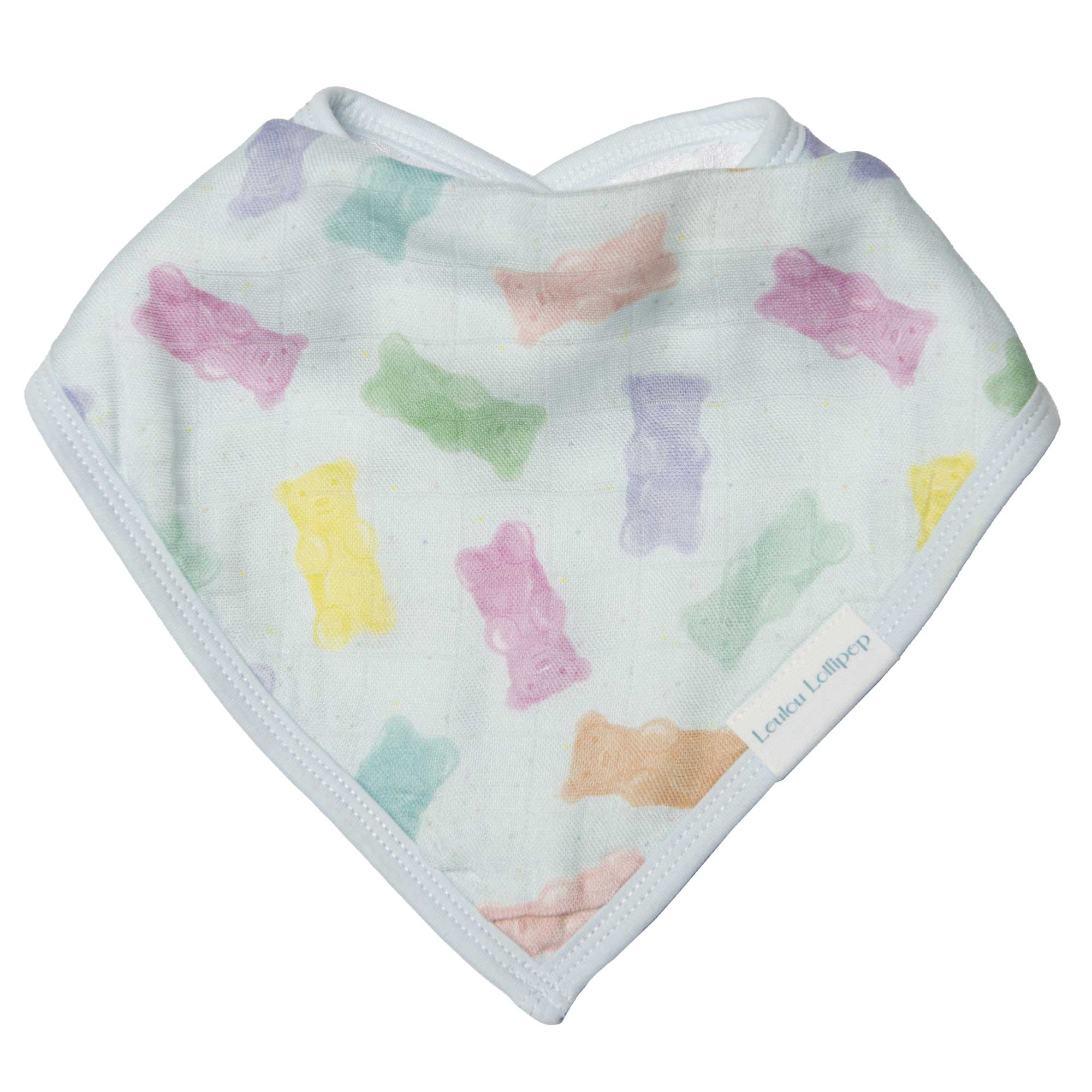 Loulou Lollipop Muslin Bandana Bib Set - Gummy Bear