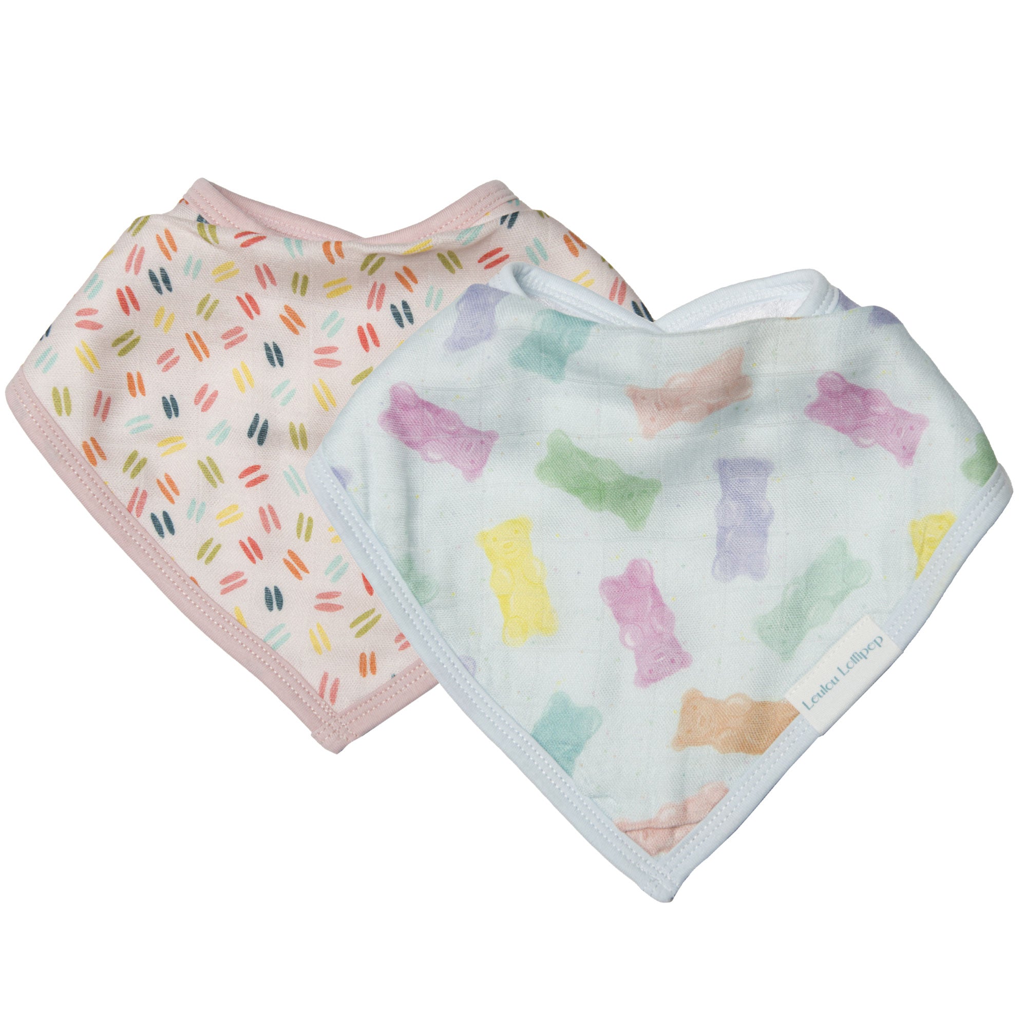 Loulou Lollipop Muslin Bandana Bib Set - Gummy Bear