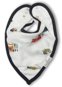 Loulou Lollipop Muslin Bandana Bib Set - Happy Trucks