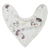 Loulou Lollipop Muslin Bandana Bib Set - Hedgehogs