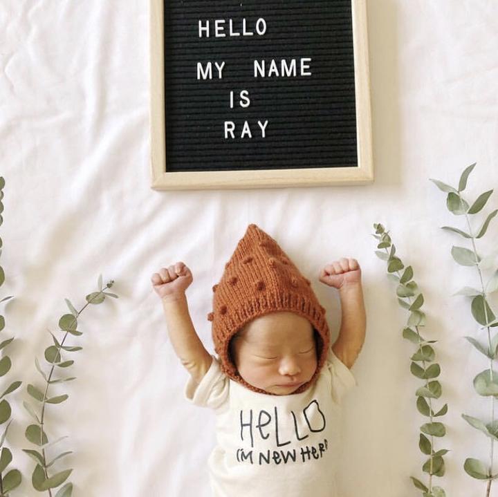 Tenth & Pine Organic Baby Short Sleeve Bodysuit - Hello I'm New Here