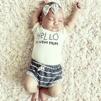 Tenth & Pine Organic Baby Short Sleeve Bodysuit - Hello I'm New Here