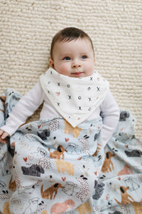 Loulou Lollipop Muslin Bandana Bib Set - Honey Puppies