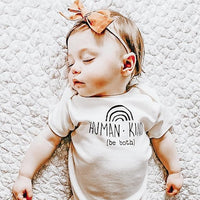 Tenth & Pine Organic Baby Short Sleeve Bodysuit - Human Kind Be Both