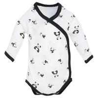 Under the Nile Organic Long Sleeve Side Snap Bodysuit - Panda