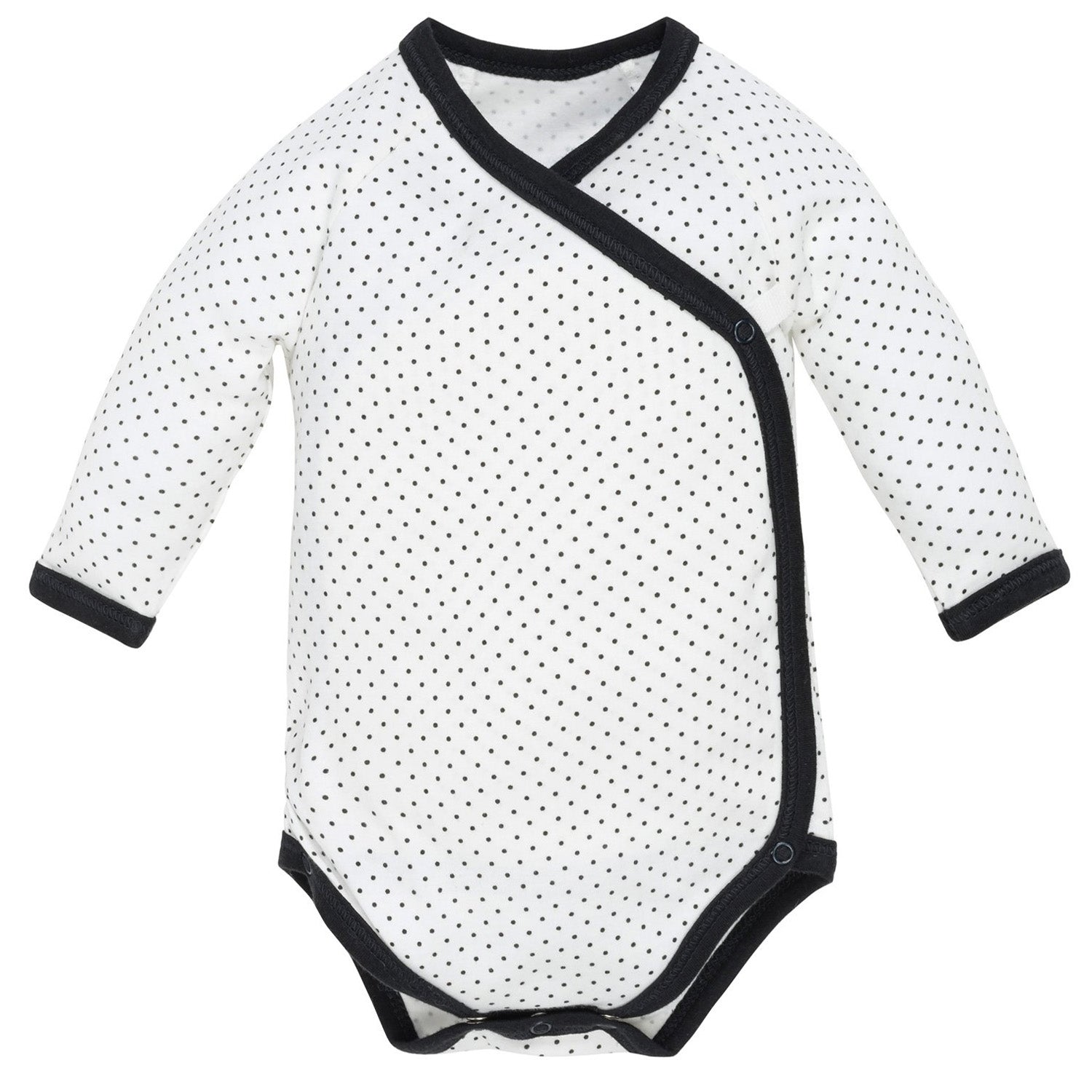 Under the Nile Organic Long Sleeve Side Snap Bodysuit - Polka Dot