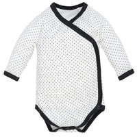Under the Nile Organic Long Sleeve Side Snap Bodysuit - Polka Dot