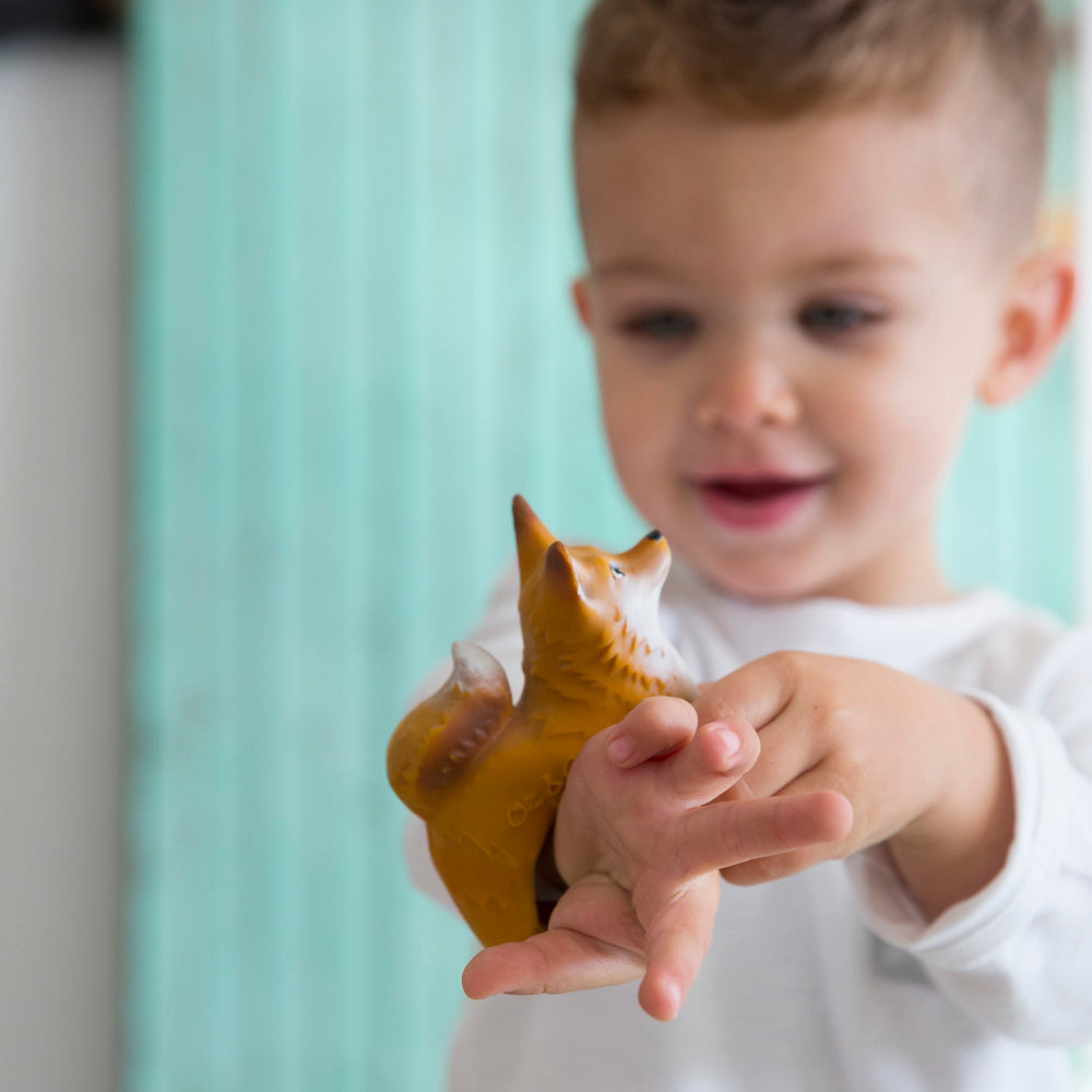 Oli & Carol Rob the Fox Bracelet Natural Rubber Teething Toy