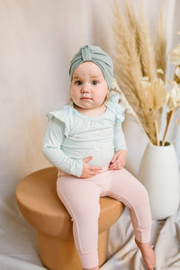 Loulou Lollipop Tencel Long Sleeve Bodysuit - Peace Dove