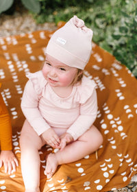 Loulou Lollipop Long Sleeve Bodysuit - Sepia Rose