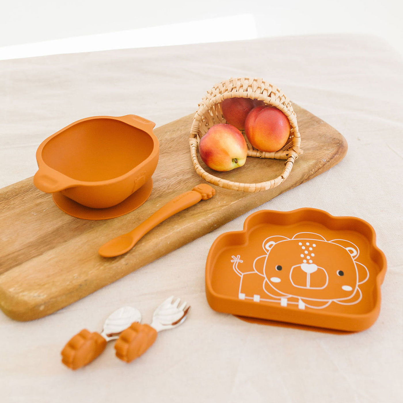 Loulou Lollipop Toddler Learning Spoon And Fork Set - Lion