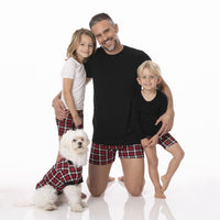Kickee Pants Dog Tee Crimson Holiday Plaid