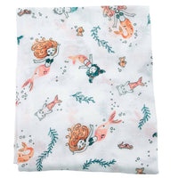 Bebe Au Lait Oh-So-Soft Muslin Swaddle Blanket - Mermaid