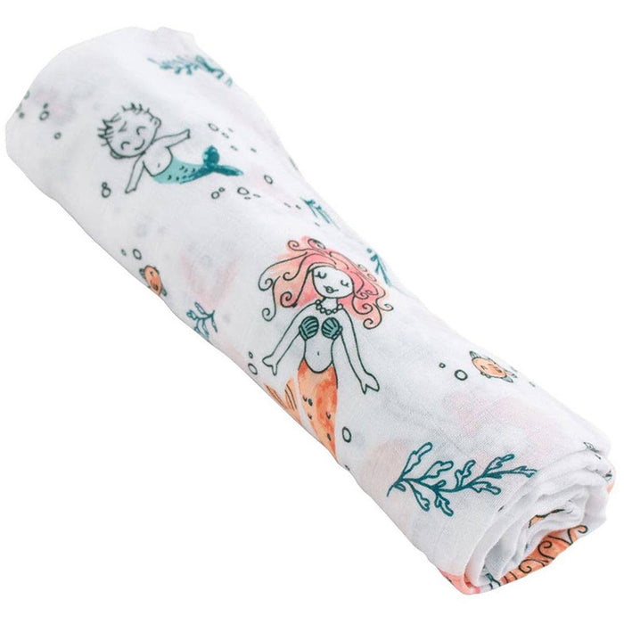 Bebe Au Lait Oh-So-Soft Muslin Swaddle Blanket - Mermaid