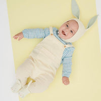 Meri Meri Organic Baby Bonnet Mint Bunny, 0-6M