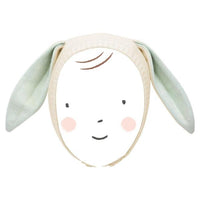 Meri Meri Organic Baby Bonnet Mint Bunny, 0-6M